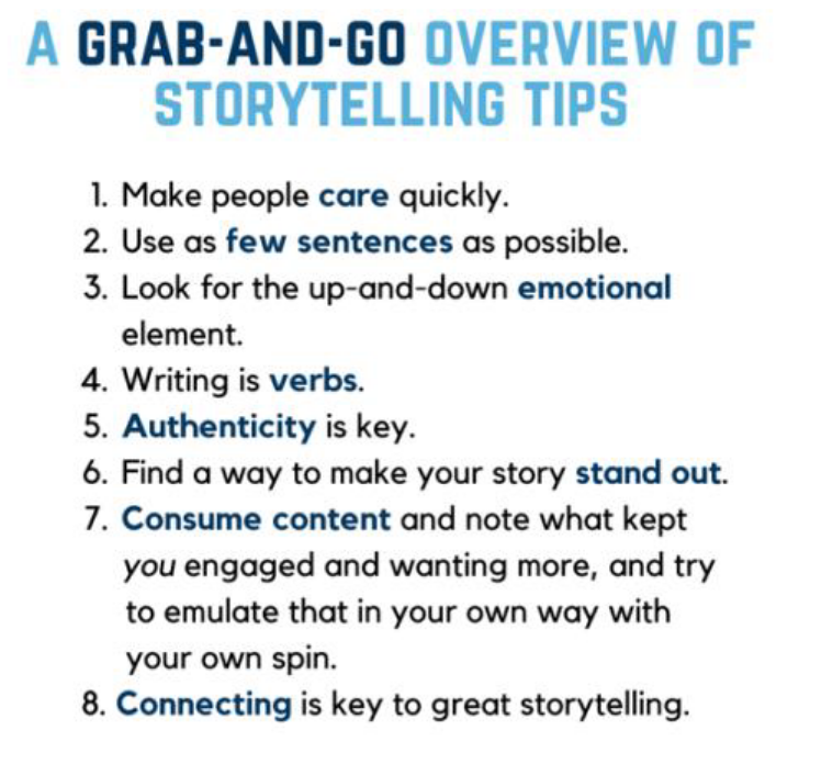 grab and go storytelling tips